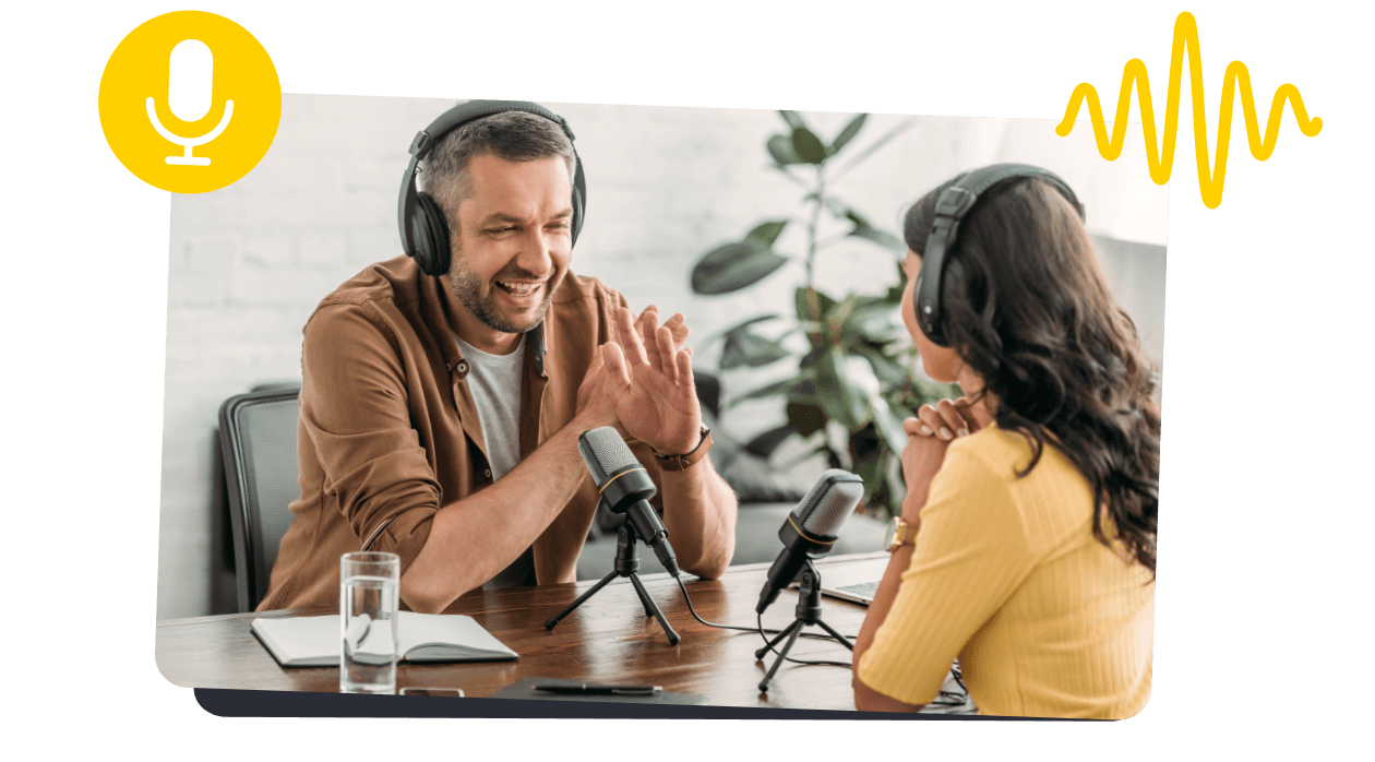 Podcaster in a Studio