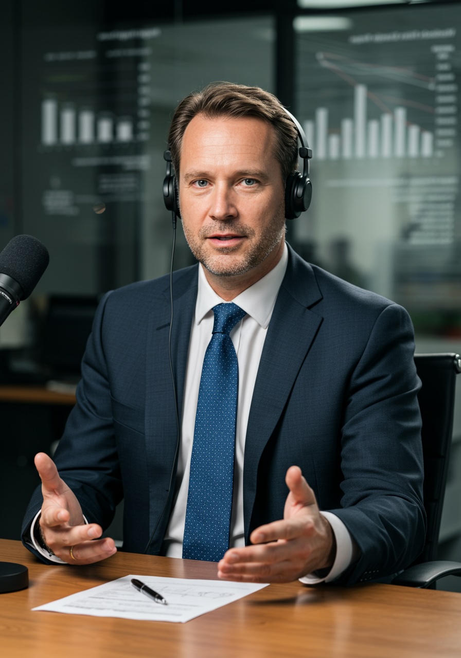 Podcast-Aufnahme im Finanzsektor